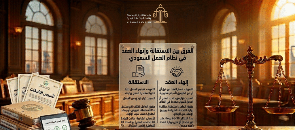 الفرق بين الاستقالة وإنهاء العقد