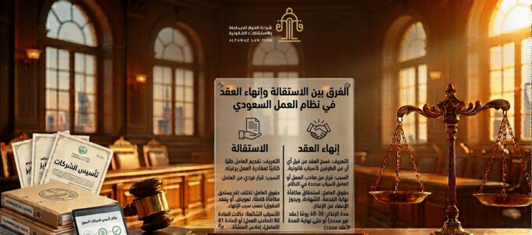 الفرق بين الاستقالة وإنهاء العقد في نظام العمل السعودي